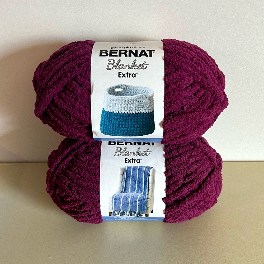 Bernat Blanket Extra Yarn in Burgundy Plum